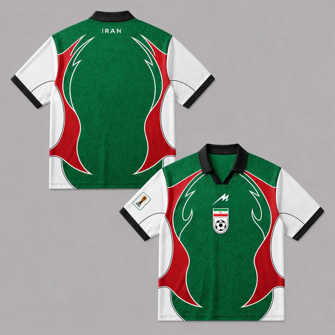 Iran World Cup 2026 Collar Soccer Jersey PVT01
