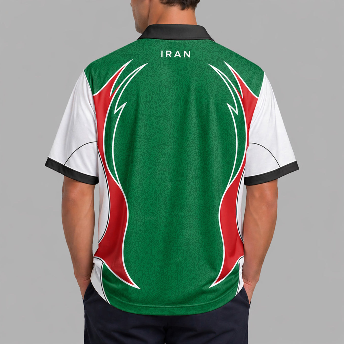 Iran World Cup 2026 Collar Soccer Jersey PVT01