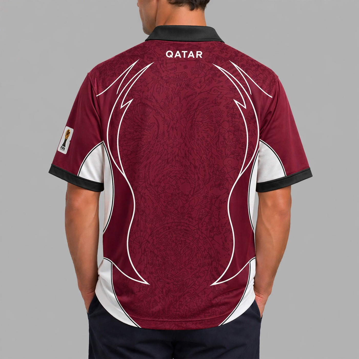 Qatar World Cup 2026 Collar Soccer Jersey PVT01