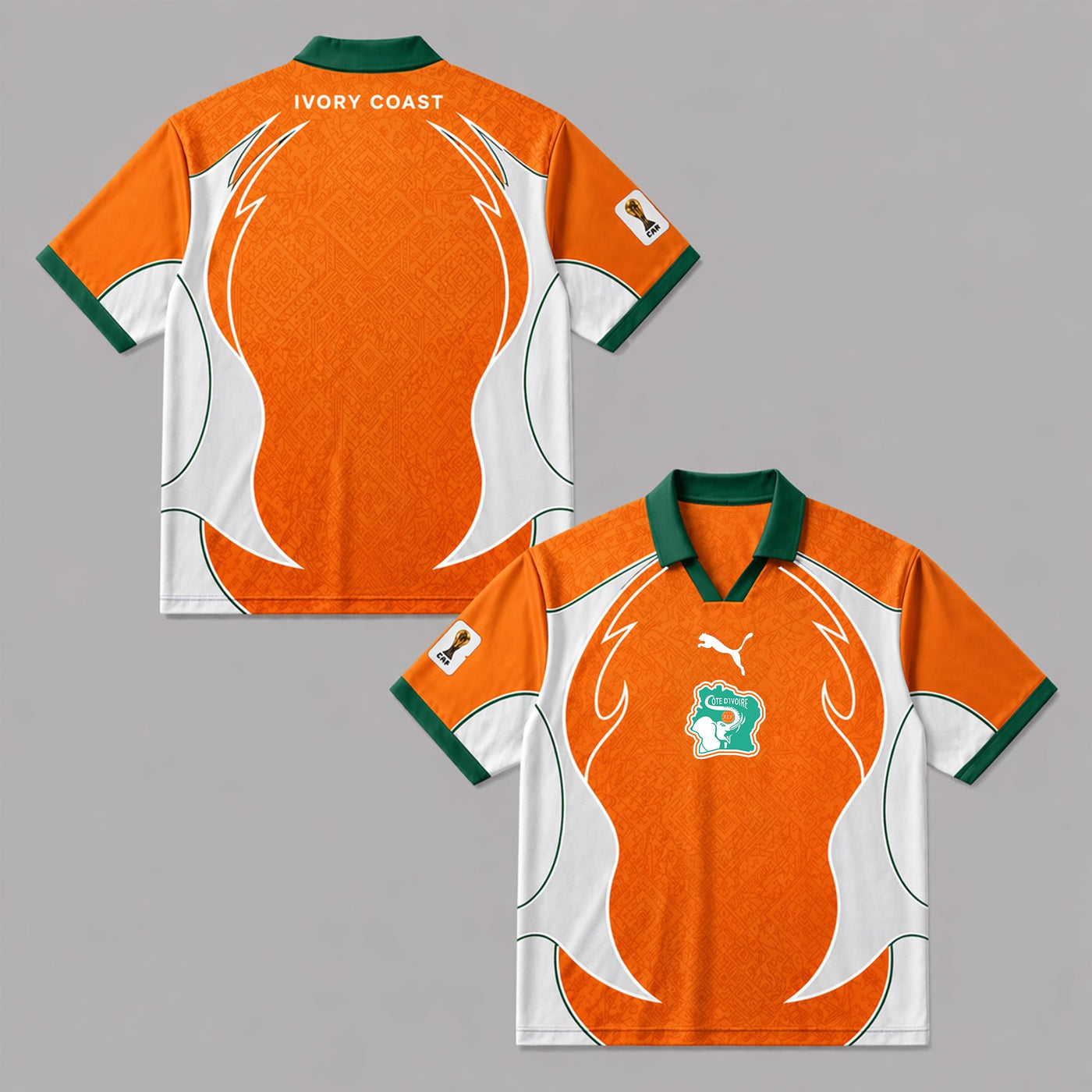 Ivory Coast World Cup 2026 Collar Soccer Jersey PVT01
