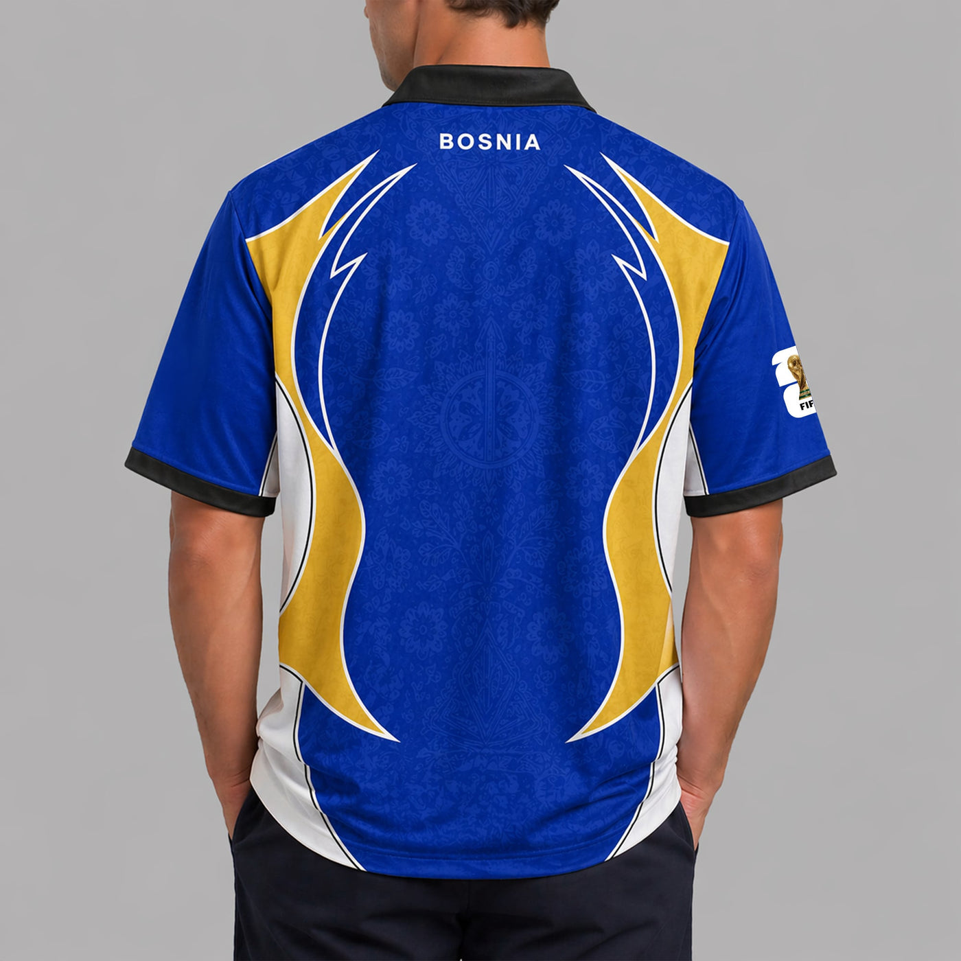 Bosnia and Herzegovina World Cup 2026 Collar Soccer Jersey PVT01