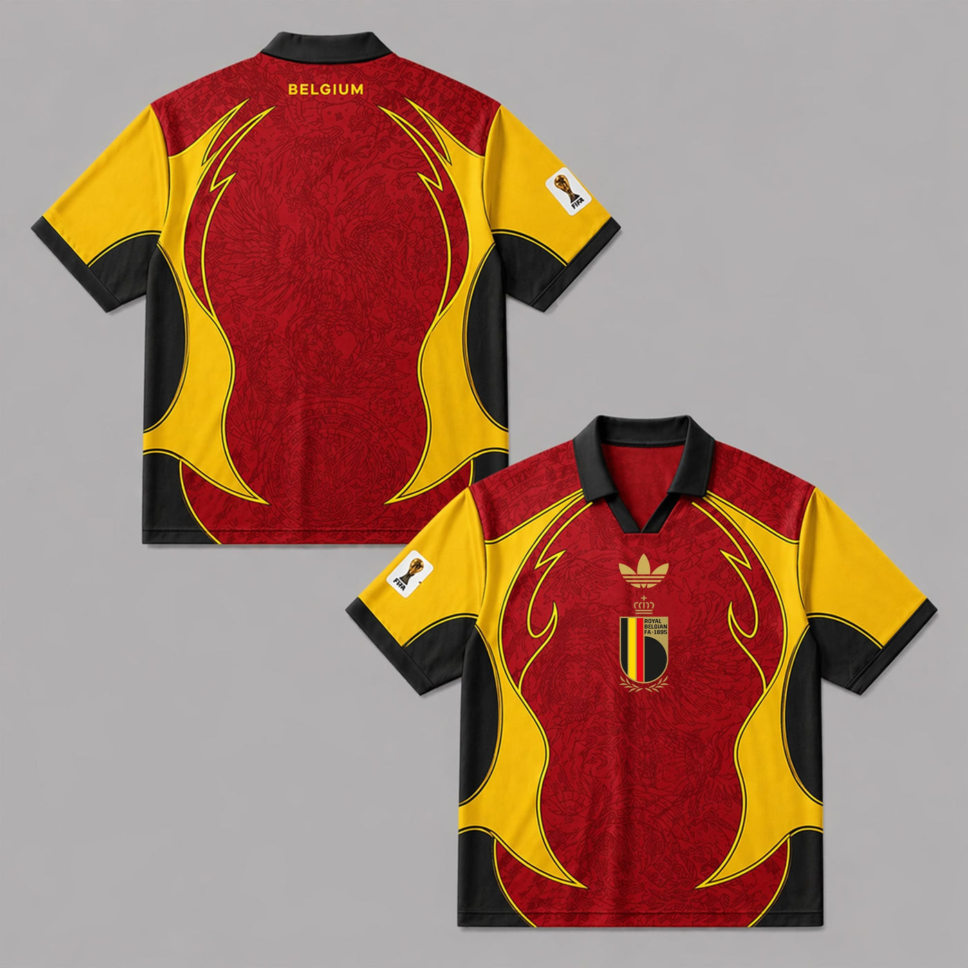 Belgium World Cup 2026 Collar Soccer Jersey PVT01