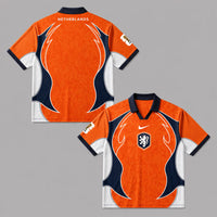 Netherlands World Cup 2026 Collar Soccer Jersey PVT01