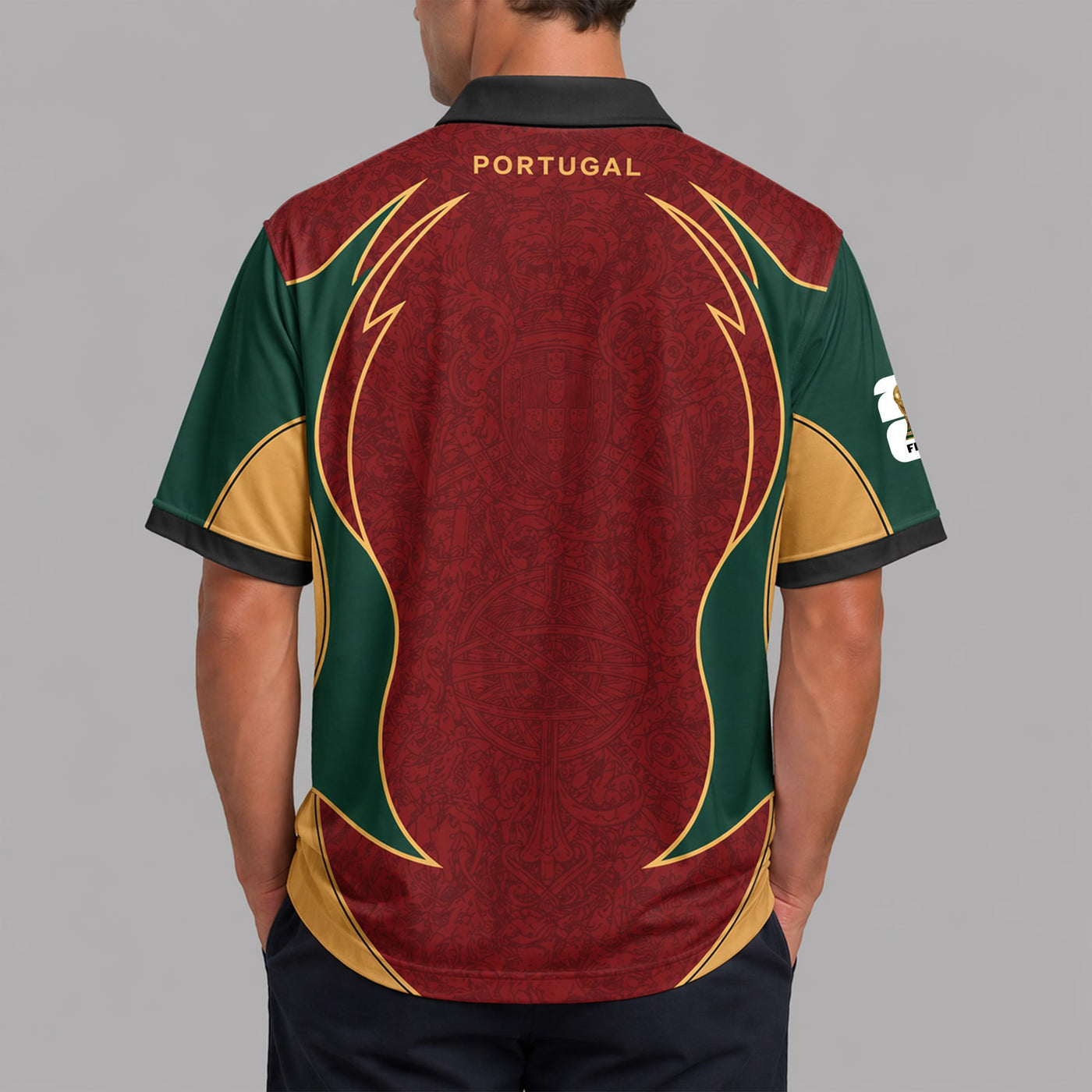 Portugal World Cup 2026 Collar Soccer Jersey PVT01