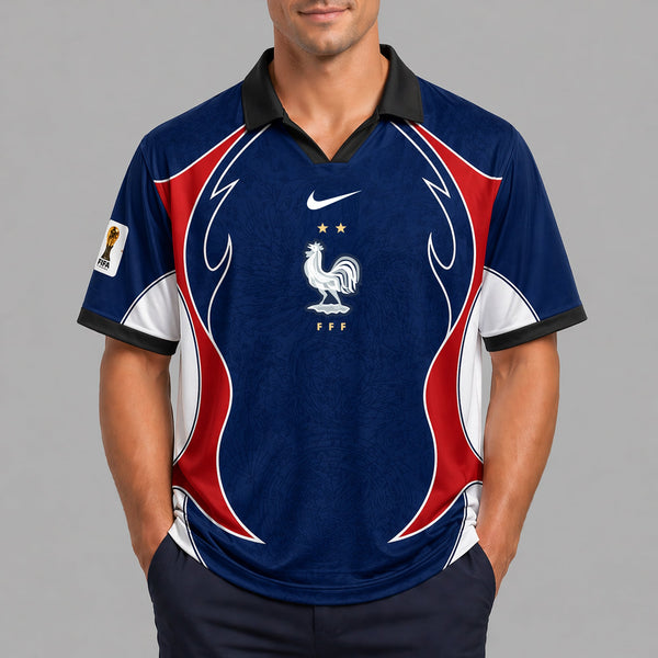 France World Cup 2026 Collar Soccer Jersey PVT01
