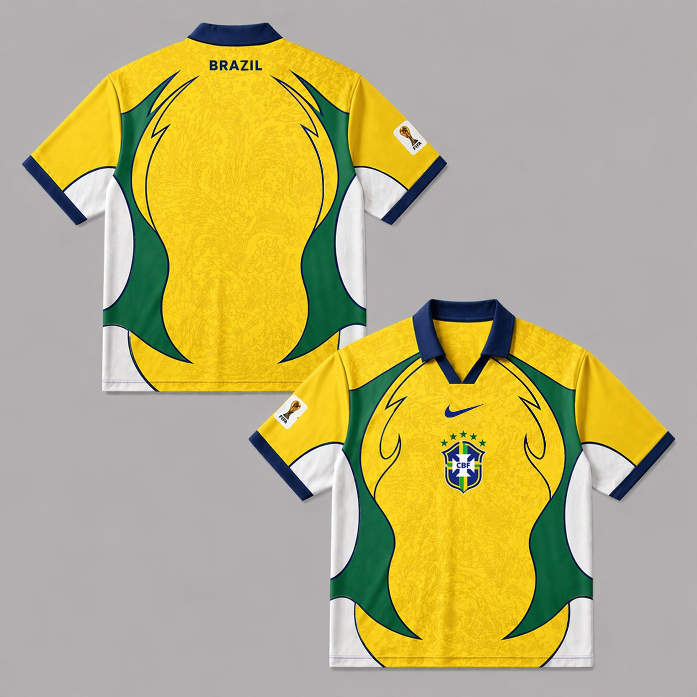 Brazil World Cup 2026 Collar Soccer Jersey PVT01