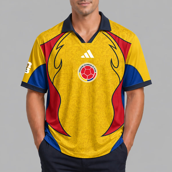 Colombia World Cup 2026 Collar Soccer Jersey PVT01