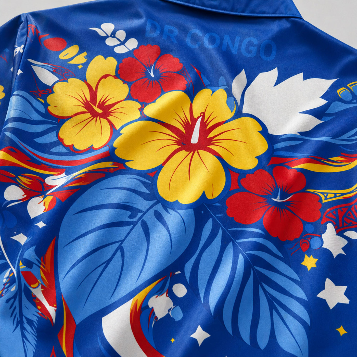 DR Congo World Cup 2026 Floral Hawaiian Shirt PVT02