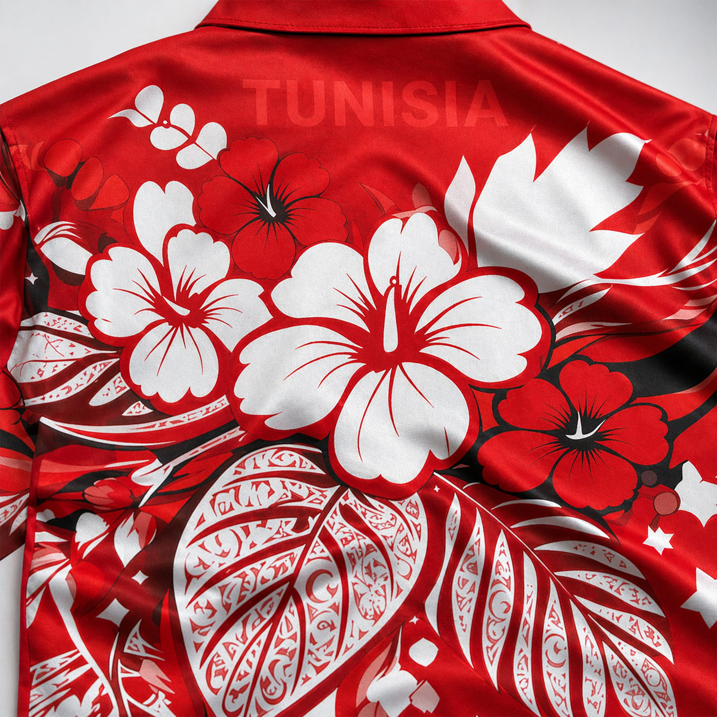 Tunisia World Cup 2026 Floral Hawaiian Shirt PVT02