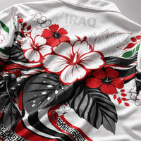 Iraq World Cup 2026 Floral Hawaiian Shirt PVT02