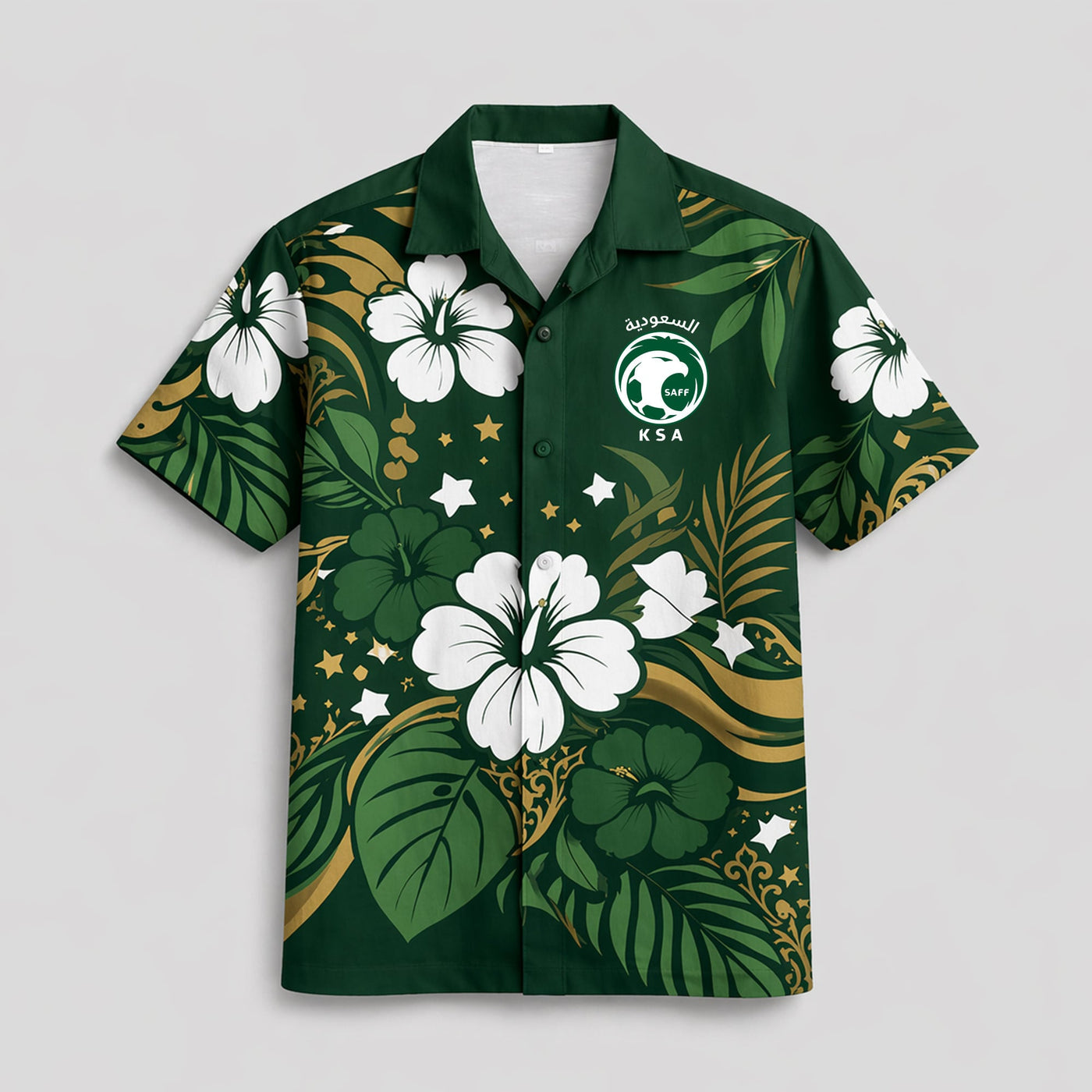 Saudi Arabia World Cup 2026 Floral Hawaiian Shirt PVT02