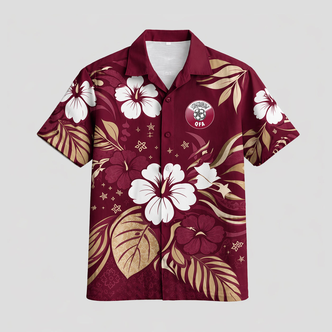 Qatar World Cup 2026 Floral Hawaiian Shirt PVT02