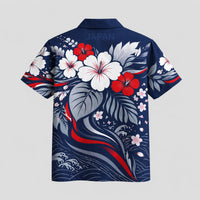 Japan World Cup 2026 Floral Hawaiian Shirt PVT02