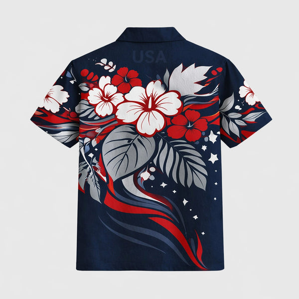 United States World Cup 2026 Floral Hawaiian Shirt PVT02