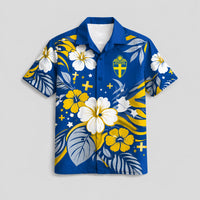 Sweden World Cup 2026 Floral Hawaiian Shirt PVT02