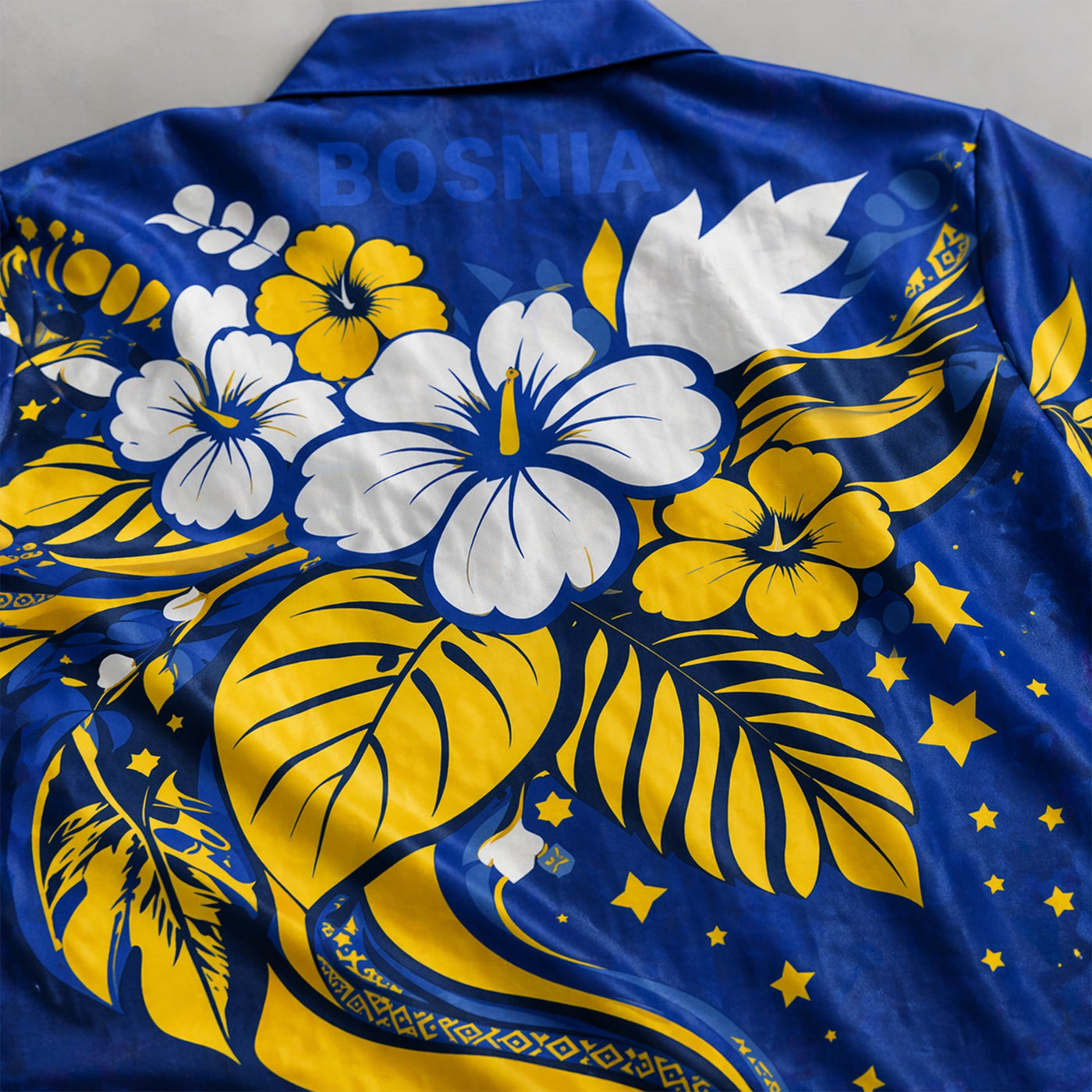 Bosnia and Herzegovina World Cup 2026 Floral Hawaiian Shirt PVT02