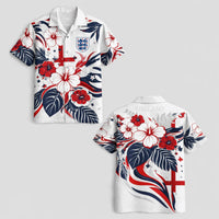 England World Cup 2026 Floral Hawaiian Shirt PVT02