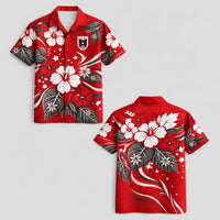 Austria World Cup 2026 Floral Hawaiian Shirt PVT02