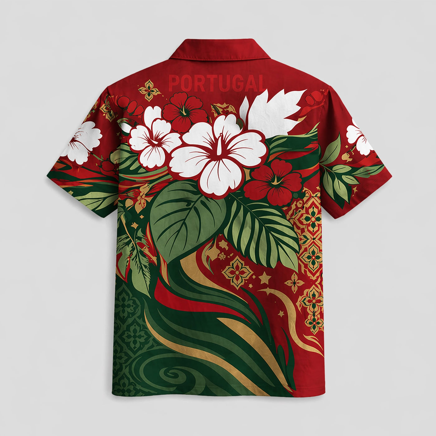 Portugal World Cup 2026 Floral Hawaiian Shirt PVT02