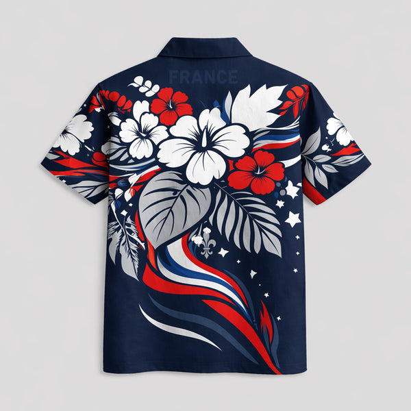France World Cup 2026 Floral Hawaiian Shirt PVT02