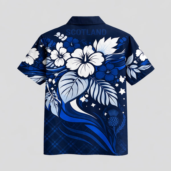 Scotland World Cup 2026 Floral Hawaiian Shirt PVT02