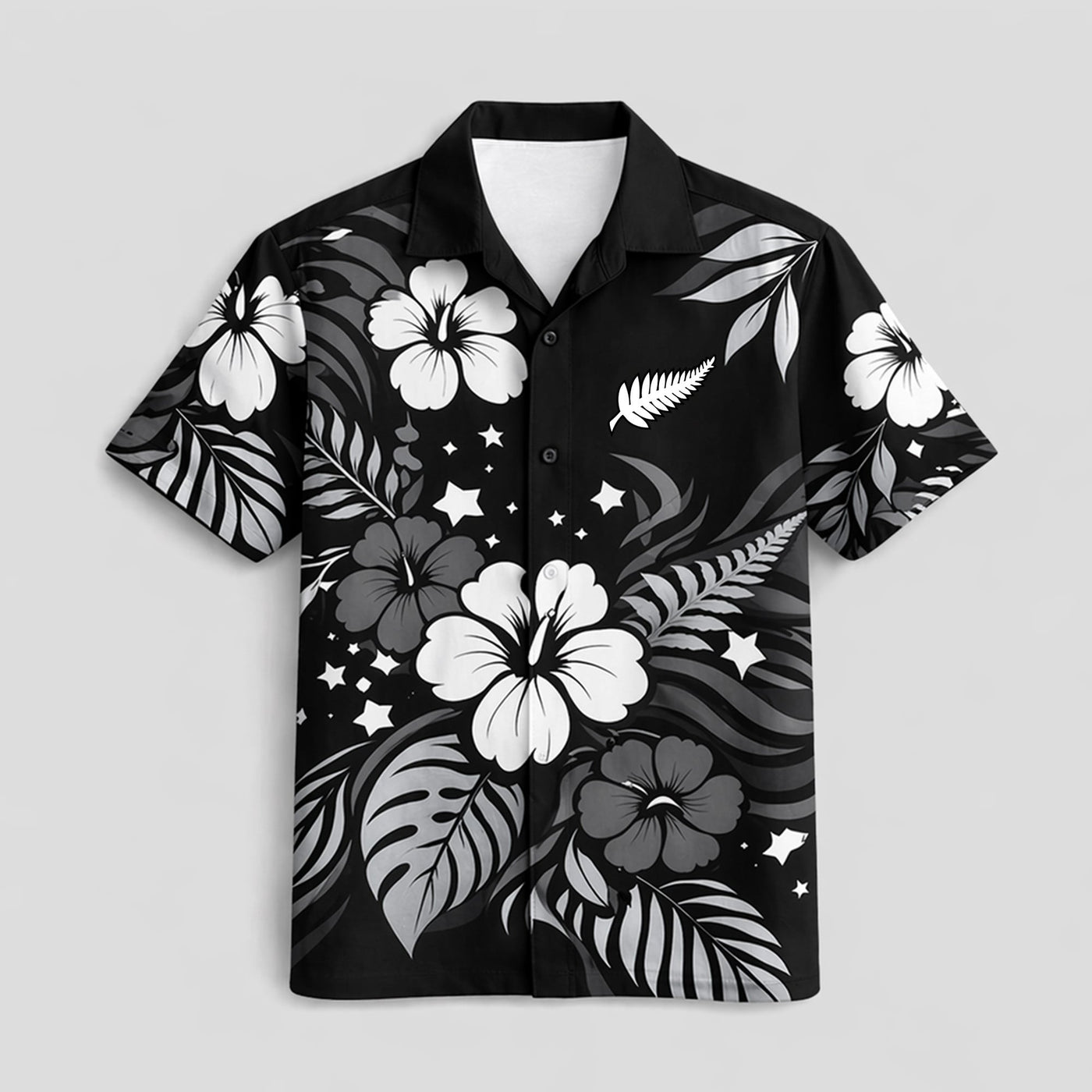 New Zealand World Cup 2026 Floral Hawaiian Shirt PVT02