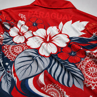 Paraguay World Cup 2026 Floral Hawaiian Shirt PVT02