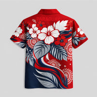 Paraguay World Cup 2026 Floral Hawaiian Shirt PVT02