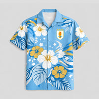 Uruguay World Cup 2026 Floral Hawaiian Shirt PVT02