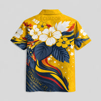 Ecuador World Cup 2026 Floral Hawaiian Shirt PVT02