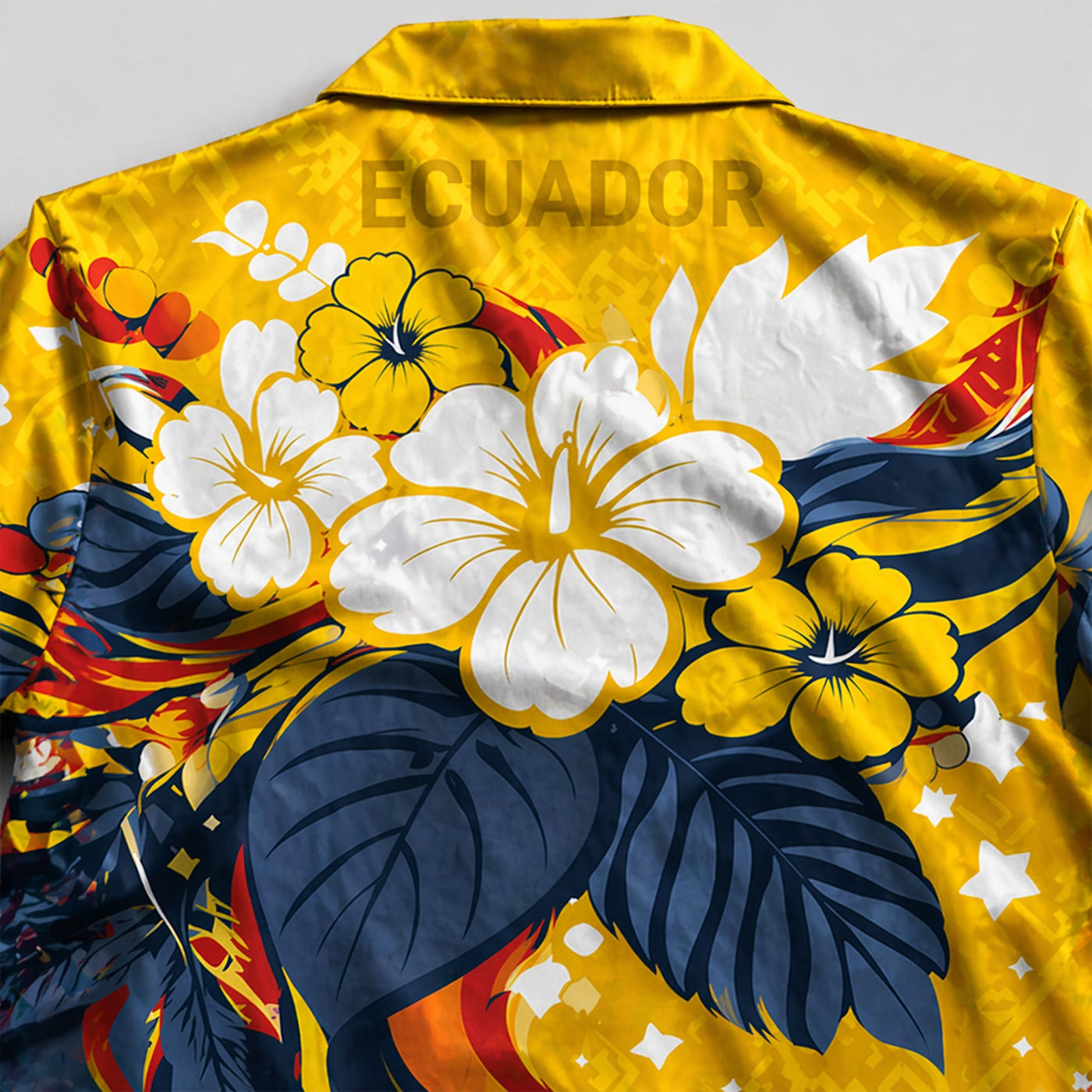Ecuador World Cup 2026 Floral Hawaiian Shirt PVT02