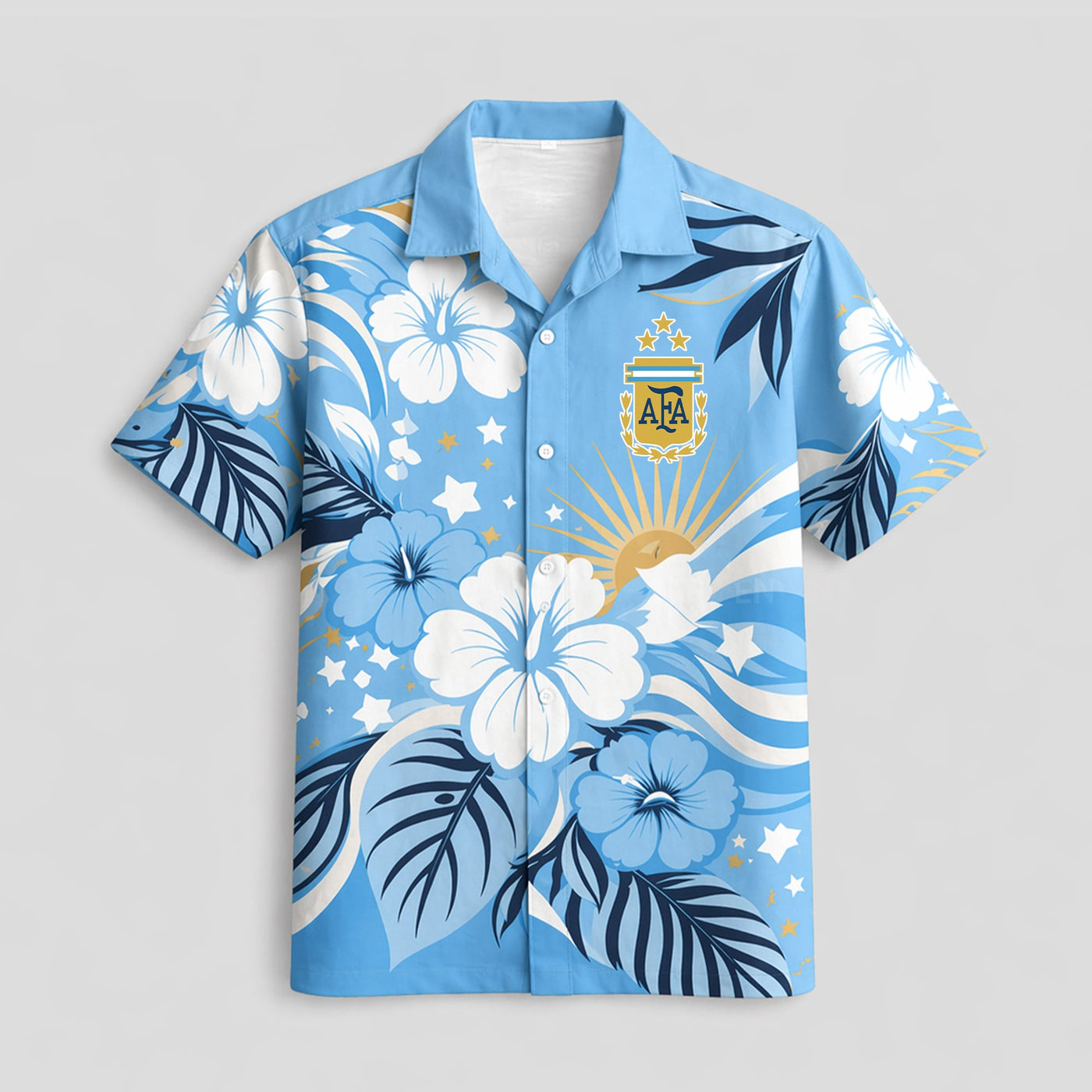 Argentina World Cup 2026 Floral Hawaiian Shirt PVT02