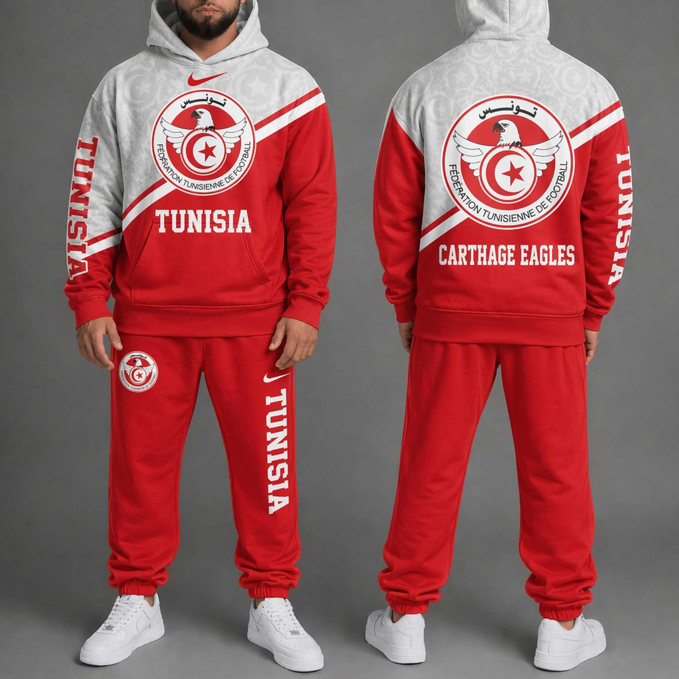 Tunisia World Cup 2026 Hoodie Jogger Set PL001