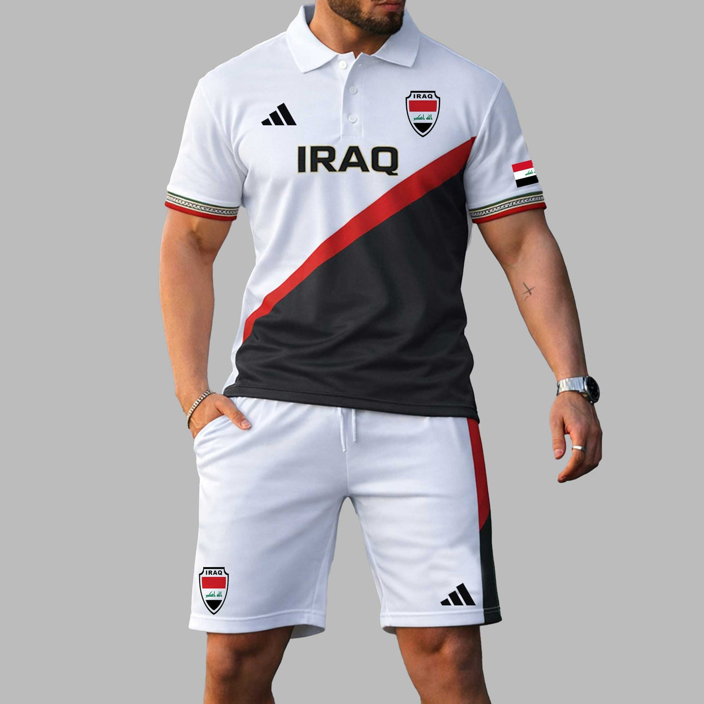 Iraq 2026 World Cup Polo Short Set PL004