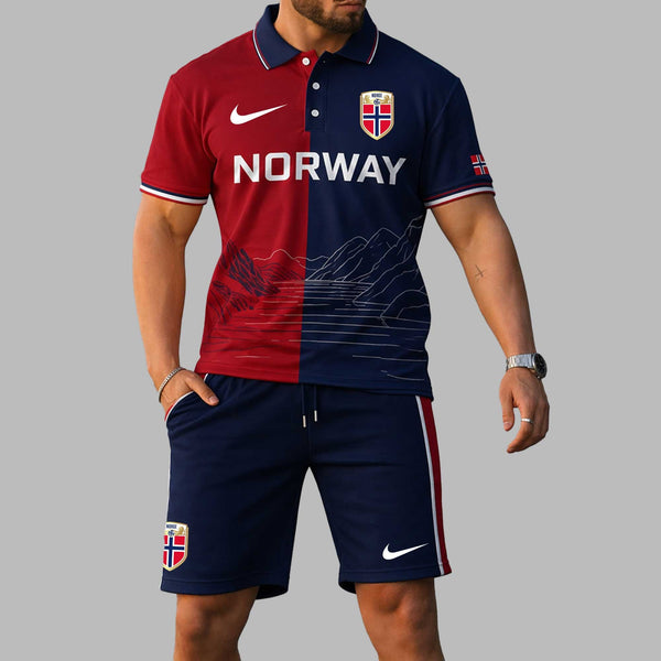 Norway 2026 World Cup Polo Short Set PL004