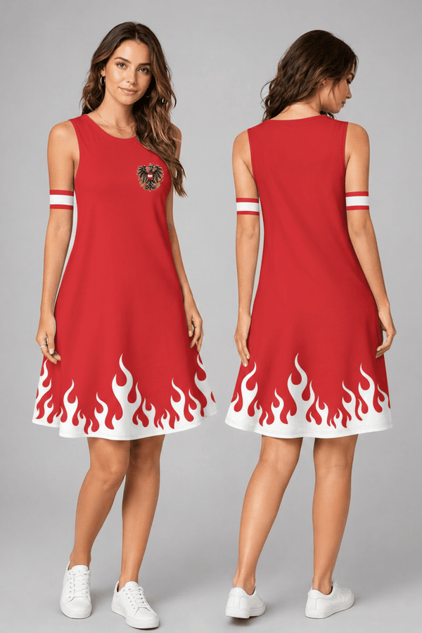 Austria World Cup 2026 Summer Dress Flame Dress