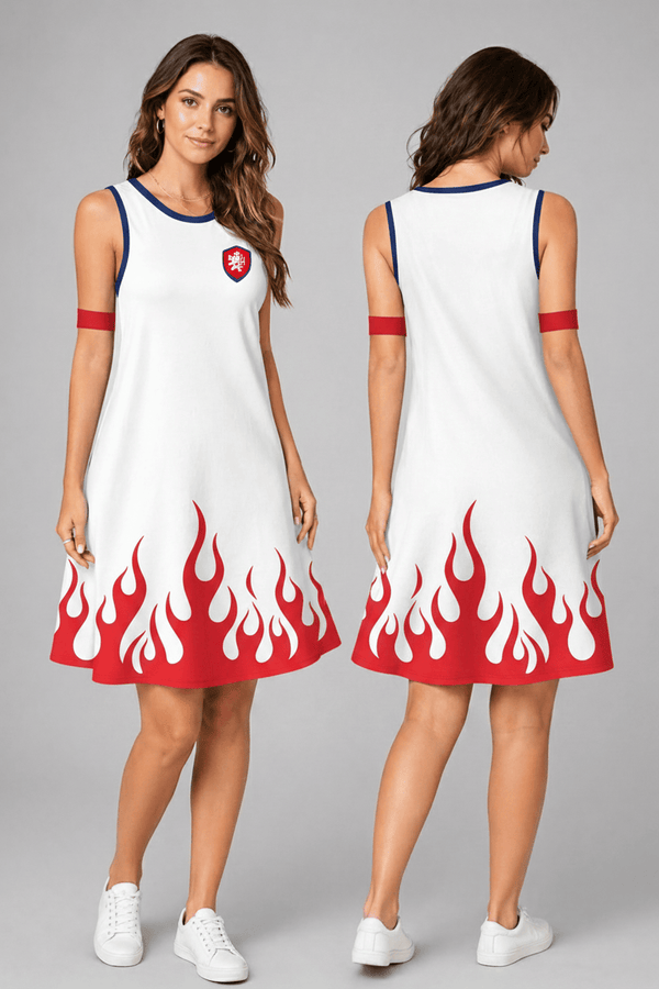Czech Republic World Cup 2026 Summer Dress Flame Dress