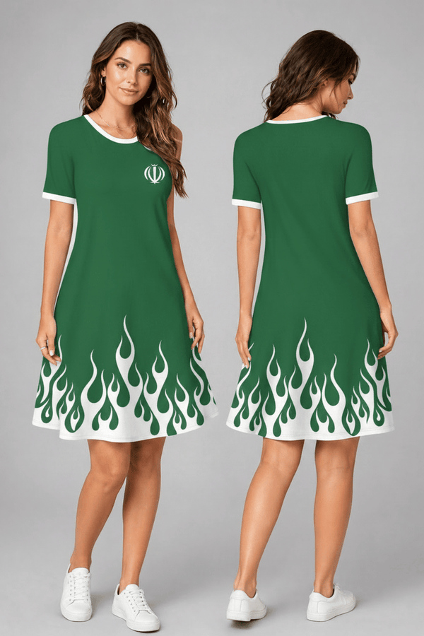 Iran World Cup 2026 Summer Dress Flame Dress