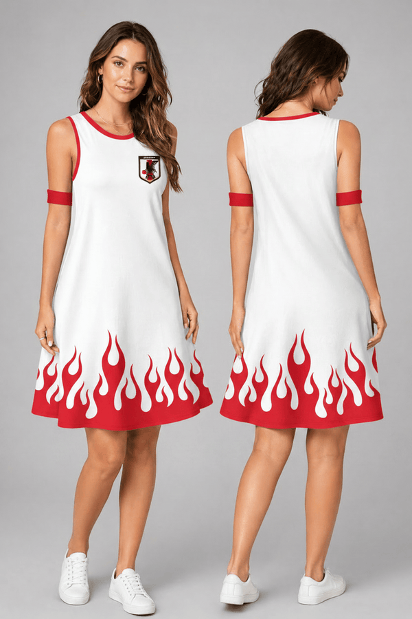 Japan World Cup 2026 Summer Dress Flame Dress