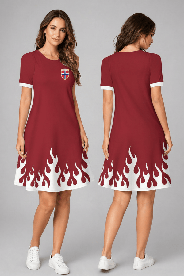 Norway World Cup 2026 Summer Dress Flame Dress