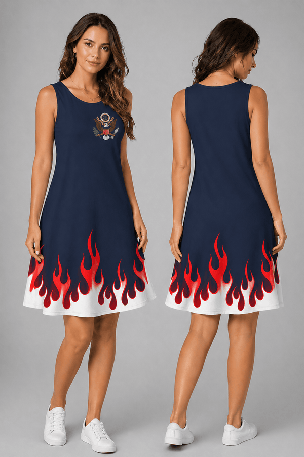 United States World Cup 2026 Summer Dress Flame Dress