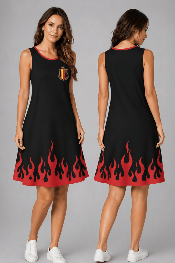 Belgium World Cup 2026 Summer Dress Flame Dress