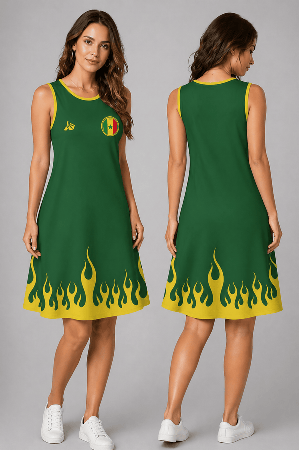 Senegal World Cup 2026 Summer Dress Flame Dress
