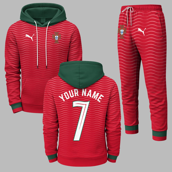 Portugal 2026 World Cup Home Hoodie Jogger Set PVT03