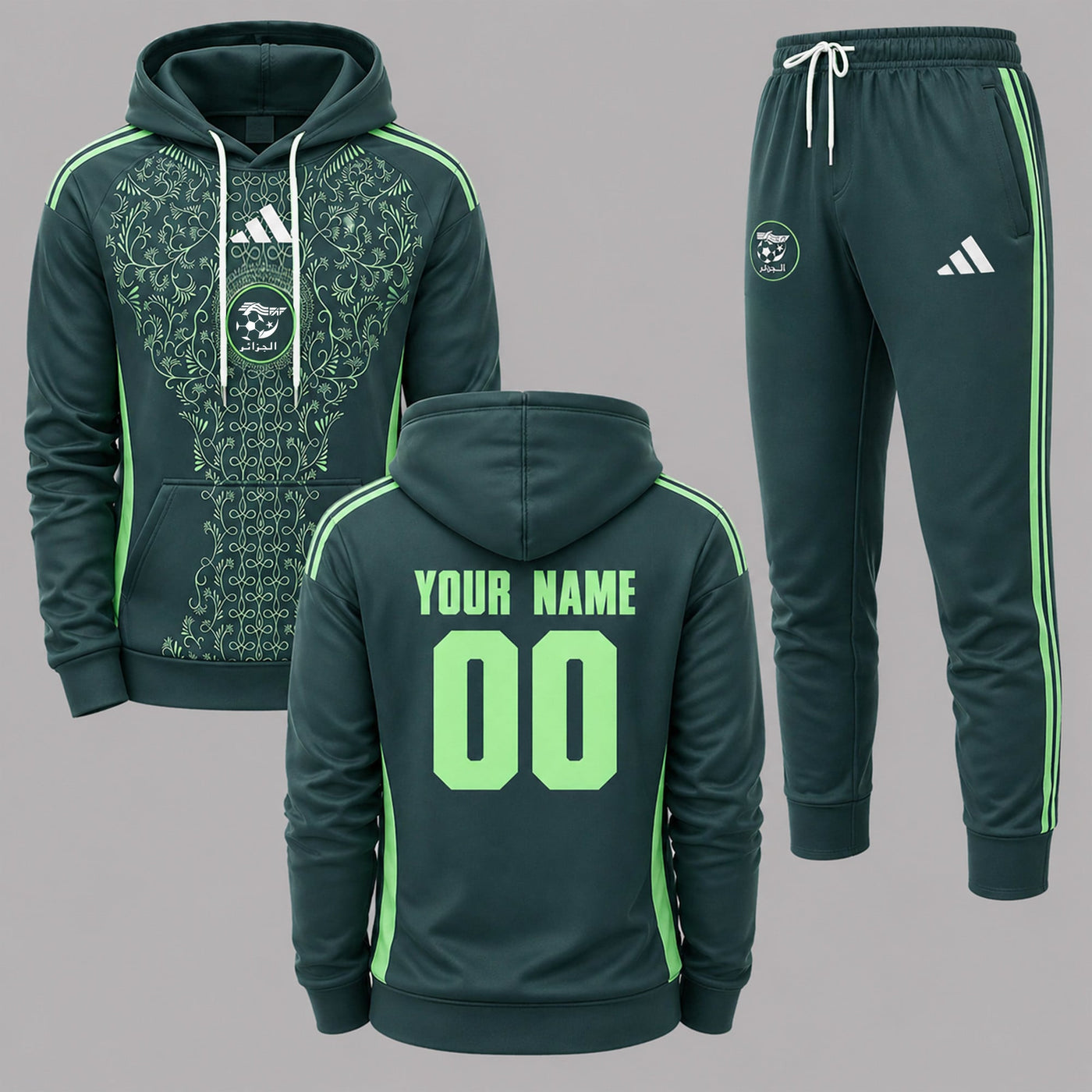 Algeria 2026 World Cup Home Hoodie Jogger Set PVT03