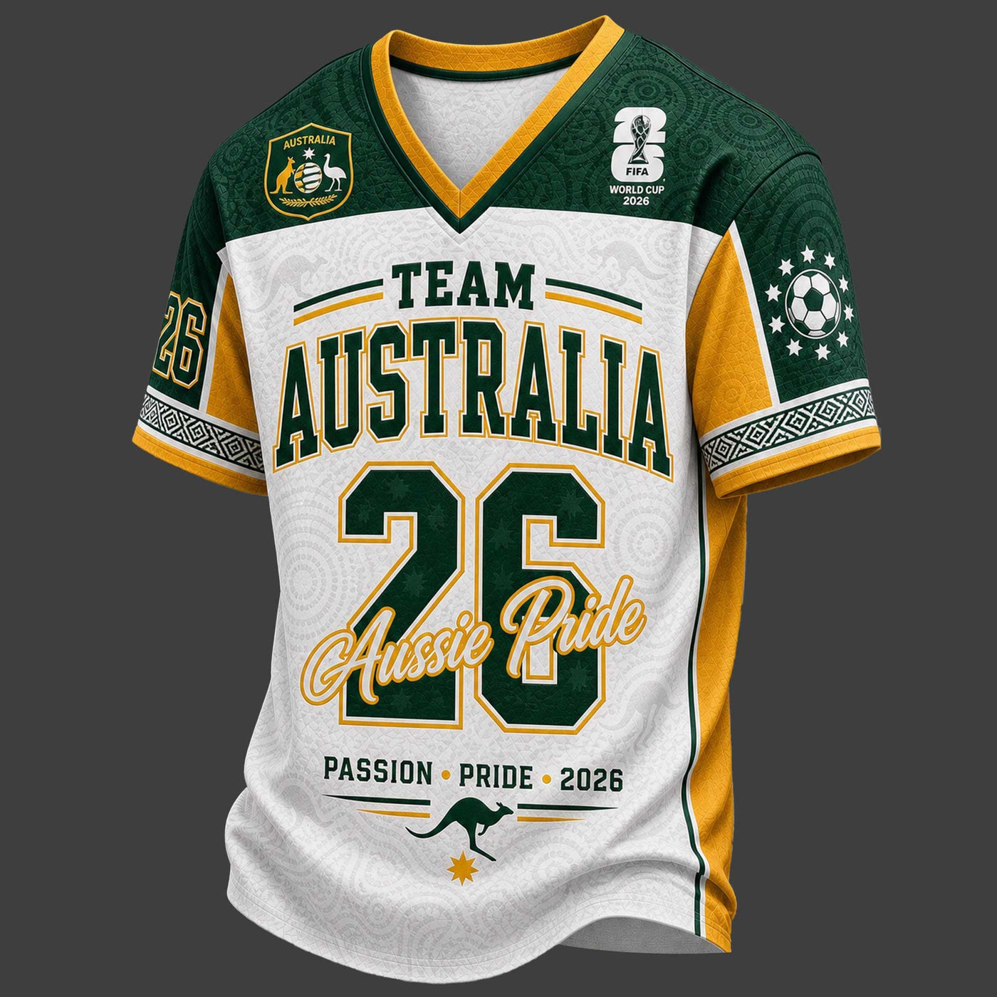 Australia World Cup 2026 V-Neck Jersey