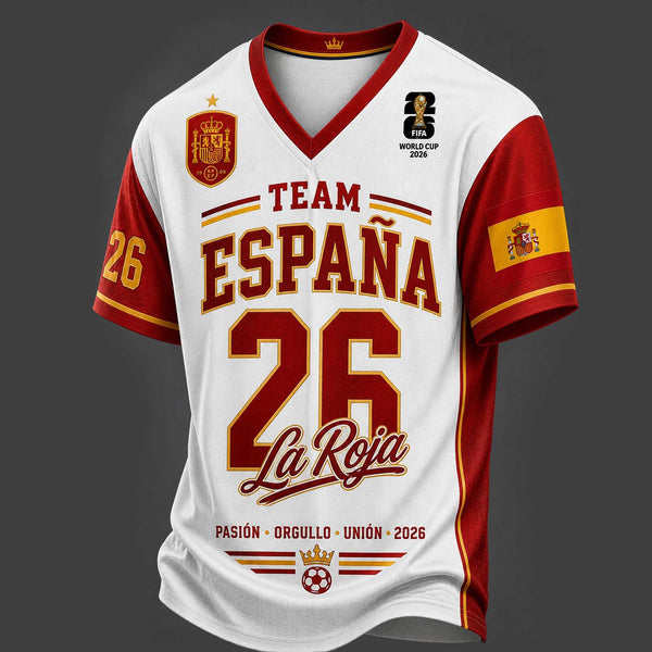 Spain World Cup 2026 V-Neck Jersey