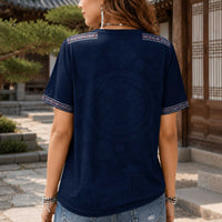 South Korea World Cup 2026 Heritage Women V-neck Shirt