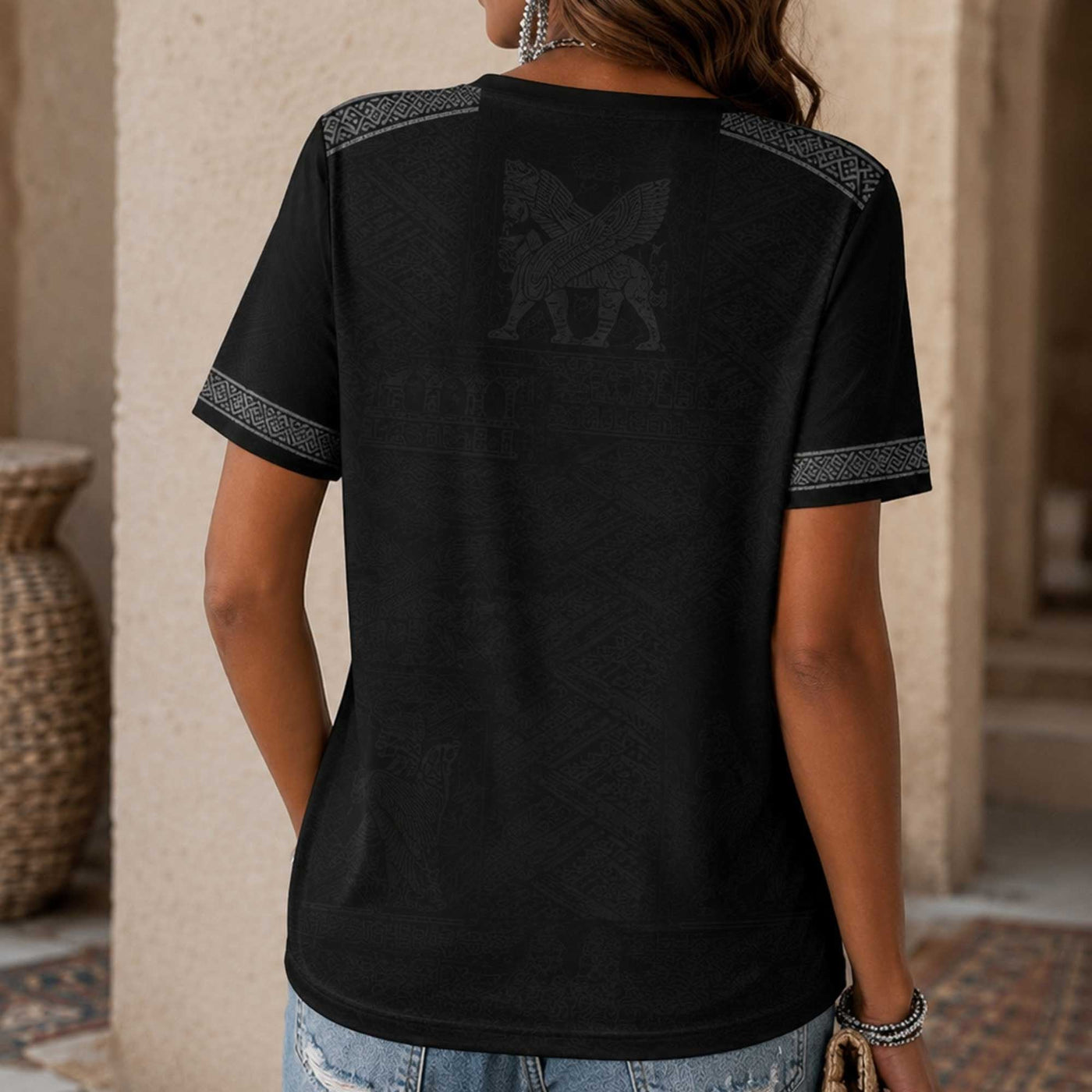 Iraq World Cup 2026 Heritage Women V-neck Shirt