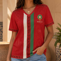 Morocco World Cup 2026 Heritage Women V-neck Shirt